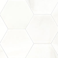 MSI Greecian White 8" Hexagon Polished — Natural Stone Mosaic in white tonality