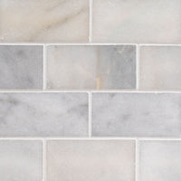 MSI Greecian White Marble Subway Tile 3x6 — Natural Stone Mosaic in white tonality