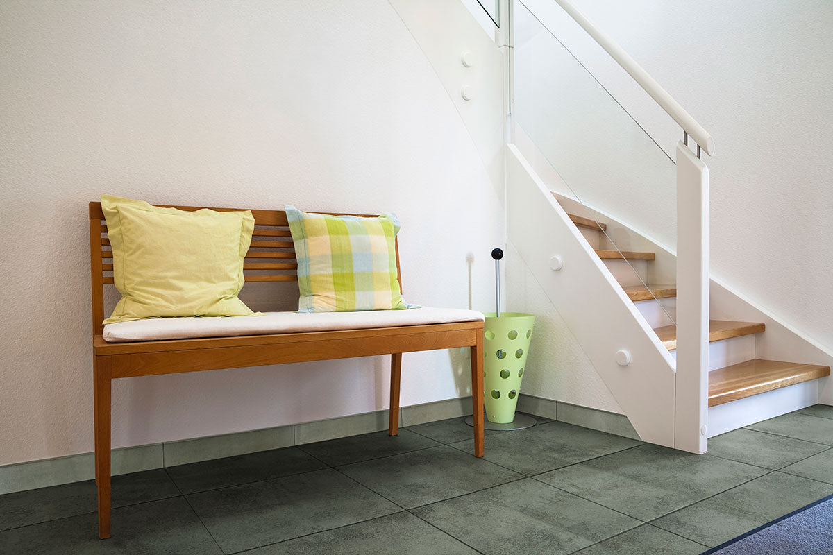 MSI Gridscale Gris — surface detail in natural tonality through-bodied porcelain for full-room install