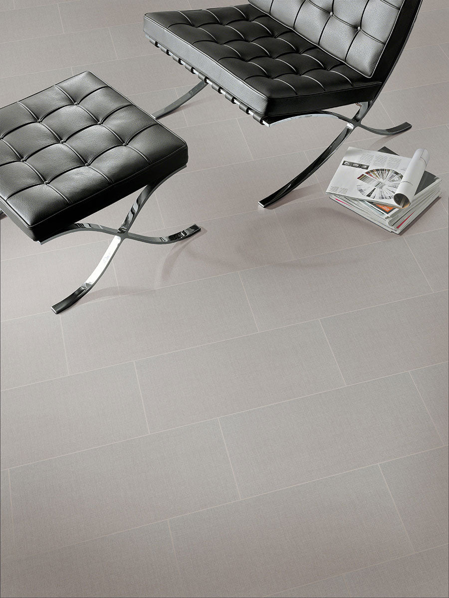 MSI Loft Gris — surface detail in natural tonality through-bodied porcelain for full-room install