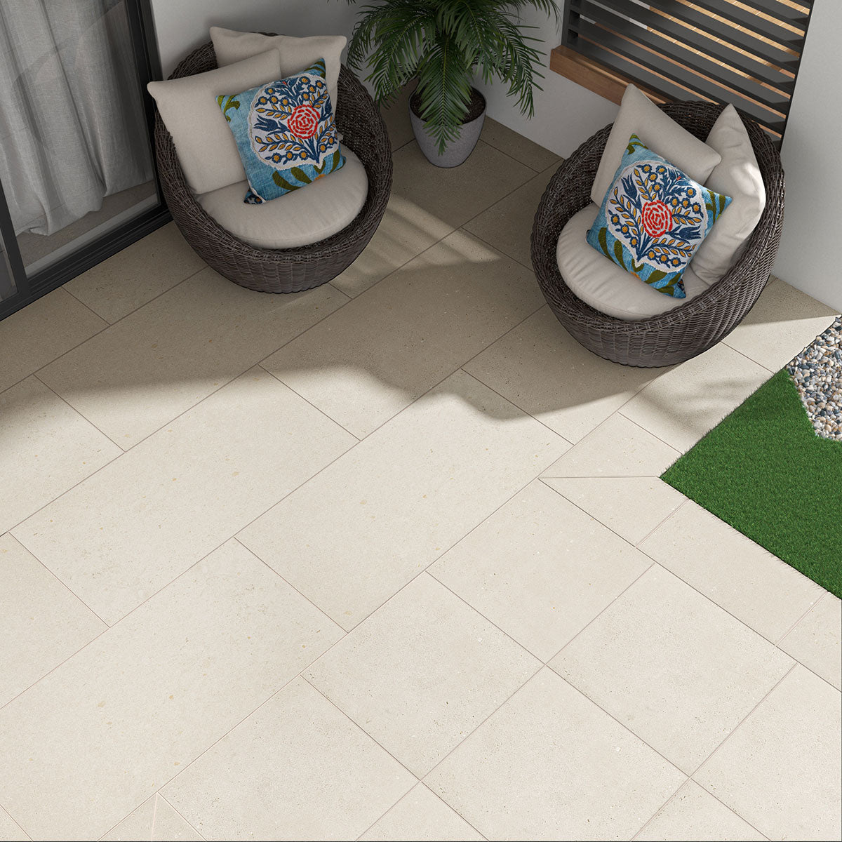 MSI Gritzo Salt Porcelain Paver — surface detail in natural tonality