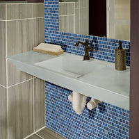 MSI Hawaiian Blue Glass Tile — surface detail in blue tonality