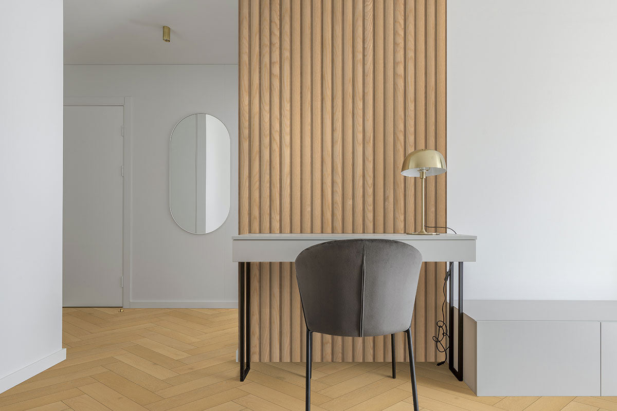 MSI Mccarran Herringbone Whitlock Engineered Hardwood Flooring — surface detail in natural tonality