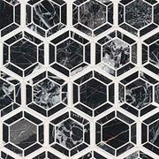 Hexagono Nero Hexagon Mosaic Tile