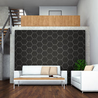 MSI Hexley Graphite Hexagon Tile — surface detail in graphite tonality
