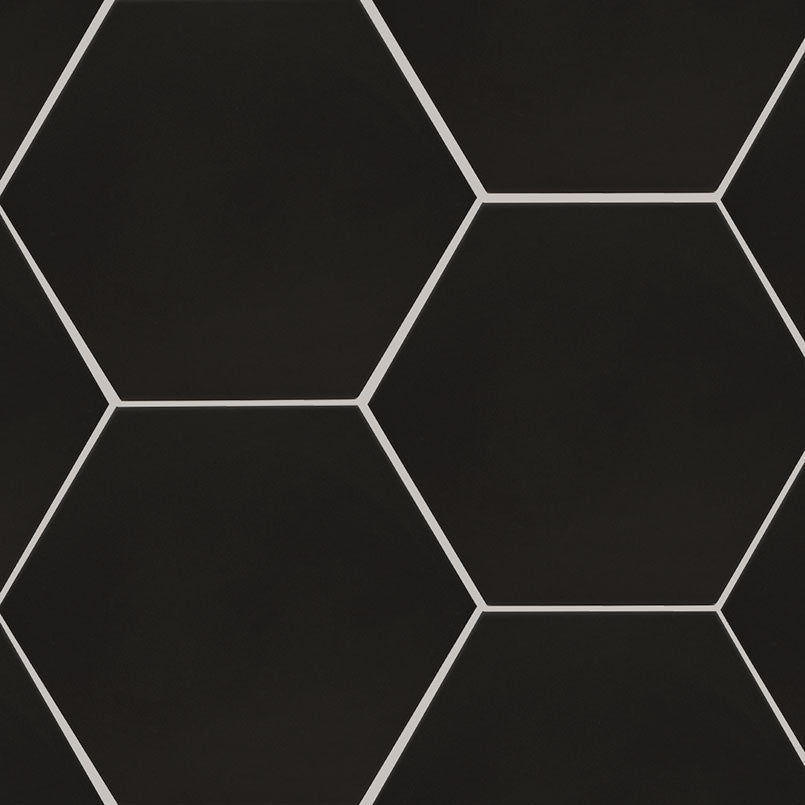 MSI Hexley Graphite Hexagon Tile — Porcelain Wall Tile in graphite tonality