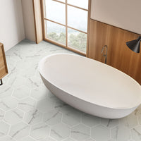 MSI Hexley Marbello Hexagon Tile — surface detail in natural tonality
