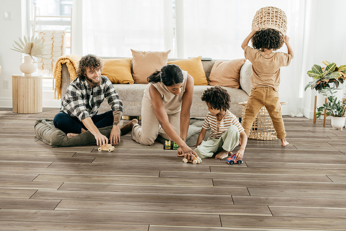 MSI Andover Highcliffe Greige Luxury Vinyl Plank Flooring — surface detail in natural tonality