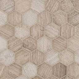 Honey Comb Multi Finish 2” Mosaic Tile