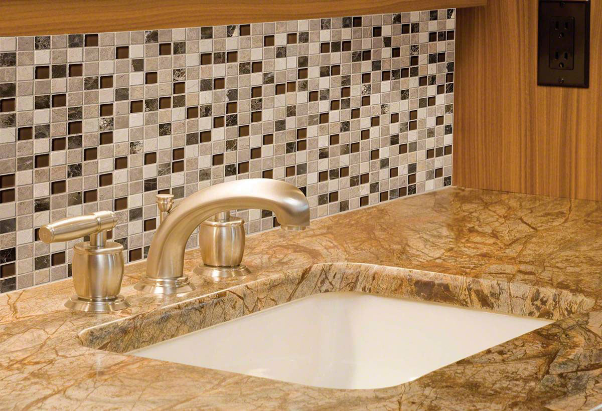 MSI Emperador Dark Ibiza Blend Tile — surface detail in natural tonality