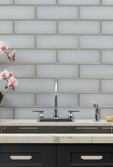 MSI Ice Bevel Glass Tile 4x12