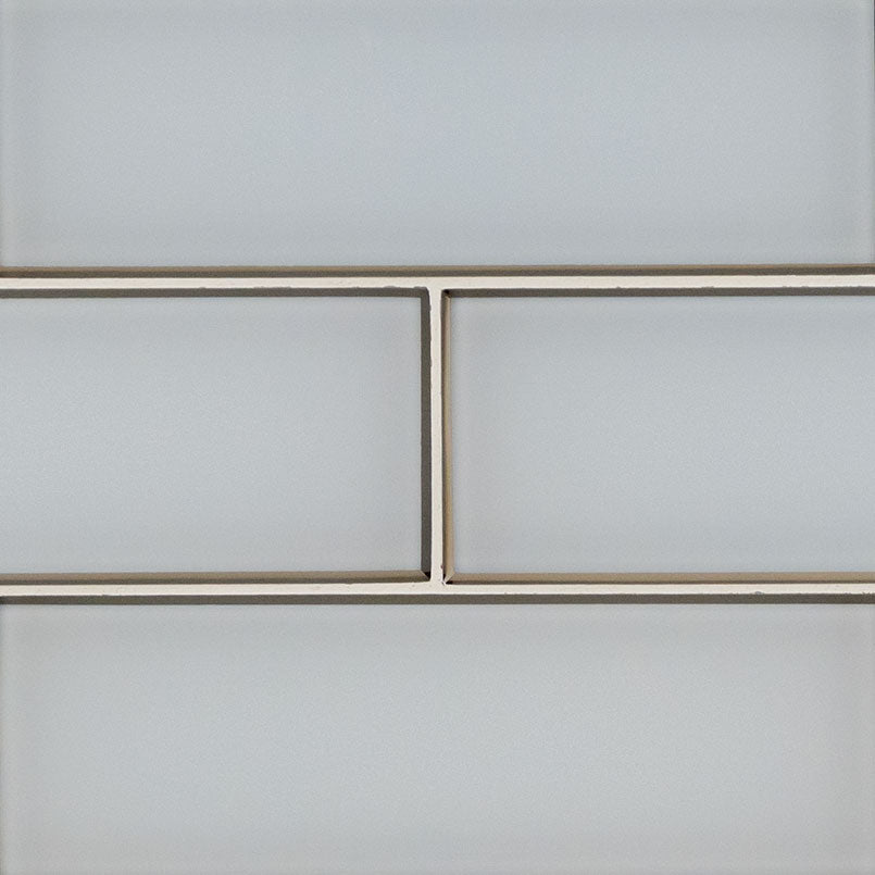 MSI Ice Bevel Glass Tile 4x12 — Glass Mosaic Tile mesh-mounted for designer installs