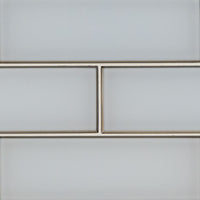 MSI Ice Bevel Glass Tile 4x12 — Glass Mosaic Tile mesh-mounted for designer installs