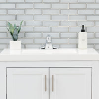 MSI Ice Bevel Subway Tile 2x6 — surface detail in natural tonality