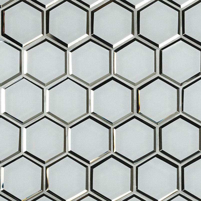 MSI Ice Beveled 3" Hexagon Mosaic Tile
