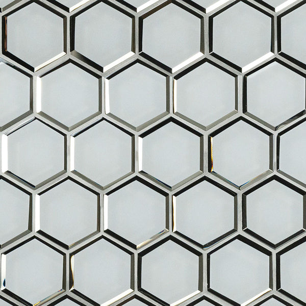 MSI Ice Beveled 3" Hexagon Mosaic Tile