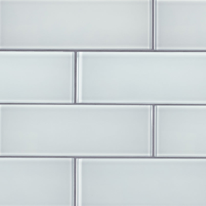 MSI Ice Glass Tile 3x9 — Glass Mosaic Tile mesh-mounted for designer installs