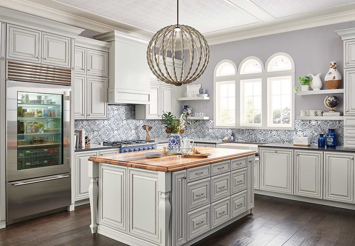 MSI Kenzzi Indigo Encaustic Tile — surface detail in natural tonality