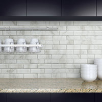 MSI Ivory Amber Beveled Subway Tile — surface detail in ivory tonality