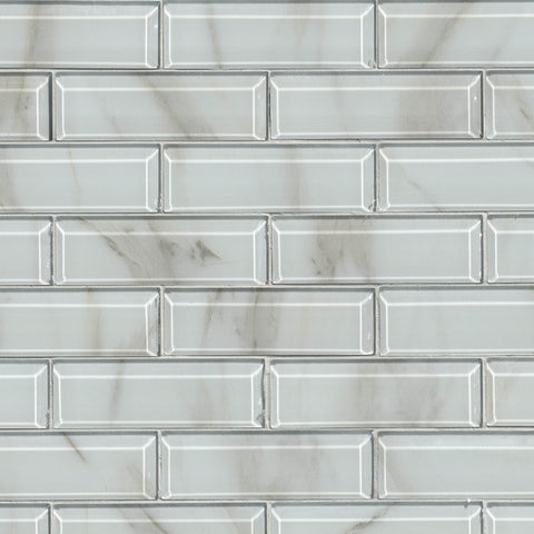 MSI Ivory Amber Beveled Subway Tile
