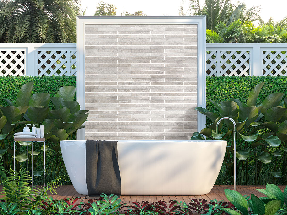 MSI Brickstone Ivory 2x18 — surface detail in ivory tonality