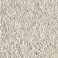 MSI Ivory White Mini Pebble Tile — Pebble Mosaic Tile in white tonality