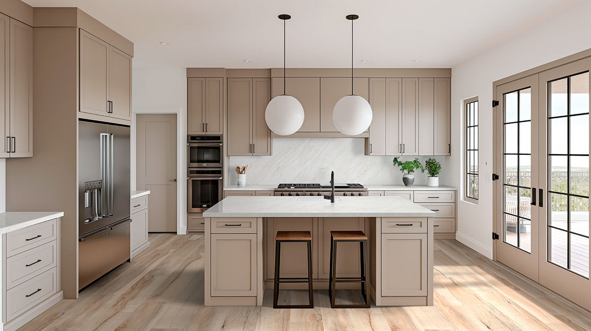 MSI Kallum Akadia Luxury Vinyl Plank Flooring — surface detail in natural tonality