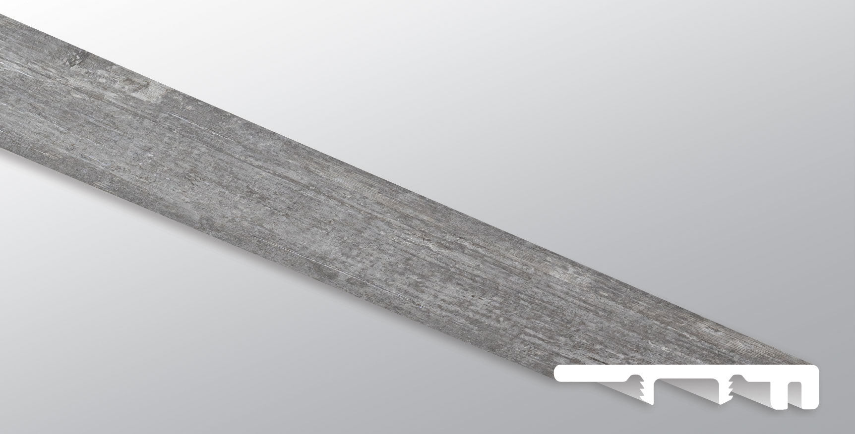 MSI Andover Kingsdown Gray End Cap — surface detail in gray tonality