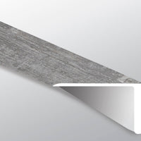 MSI Andover Kingsdown Gray Overlapping Stair Nose — surface detail in gray tonality