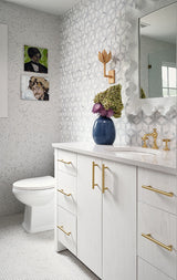 MSI Carrara White La Fleur Marble Tile