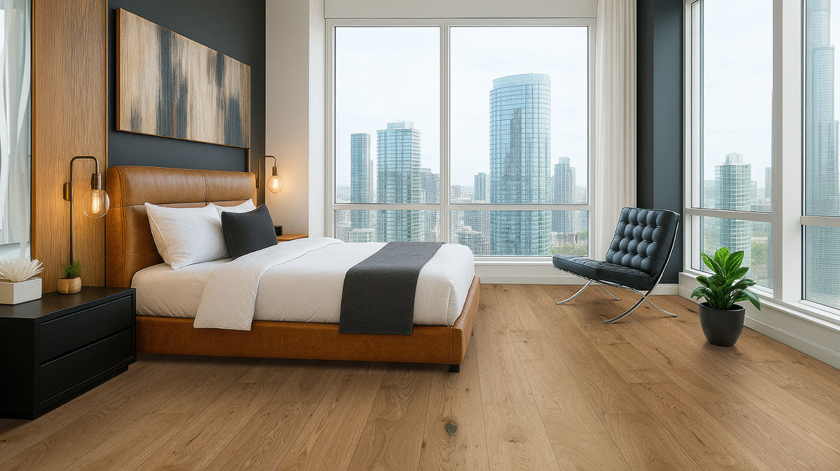 MSI Ladson Leander Oak Engineered Hardwood Flooring — surface detail in natural tonality