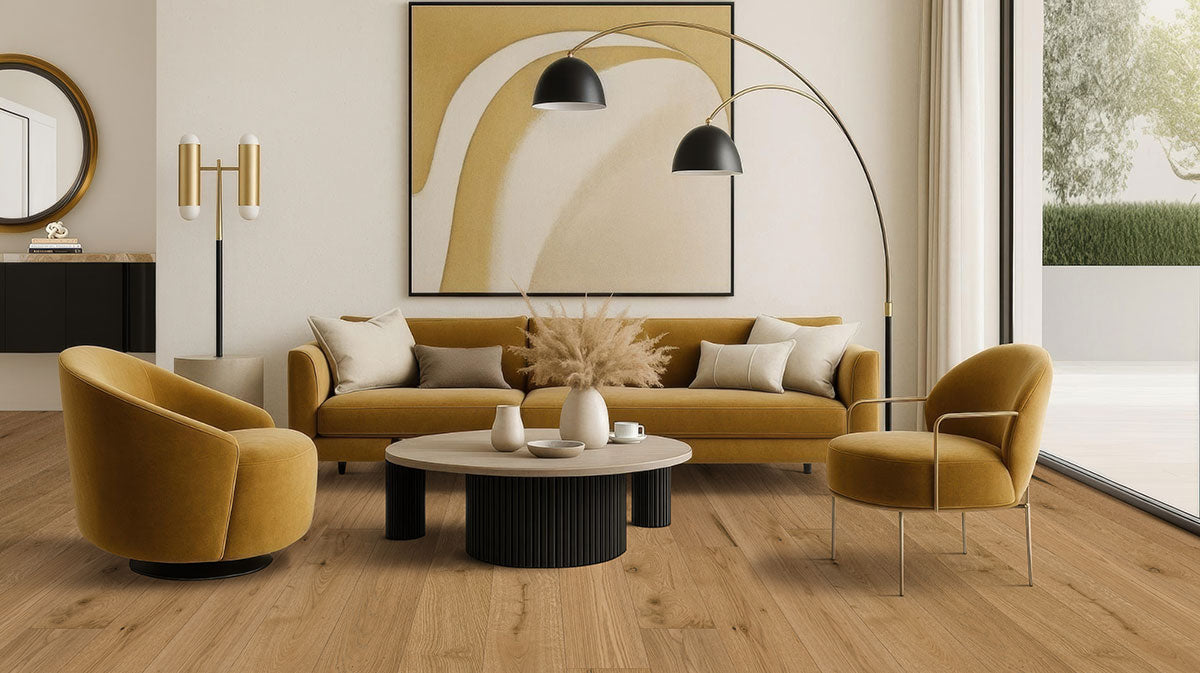 MSI Ladson Leander Oak Engineered Hardwood Flooring — surface detail in natural tonality