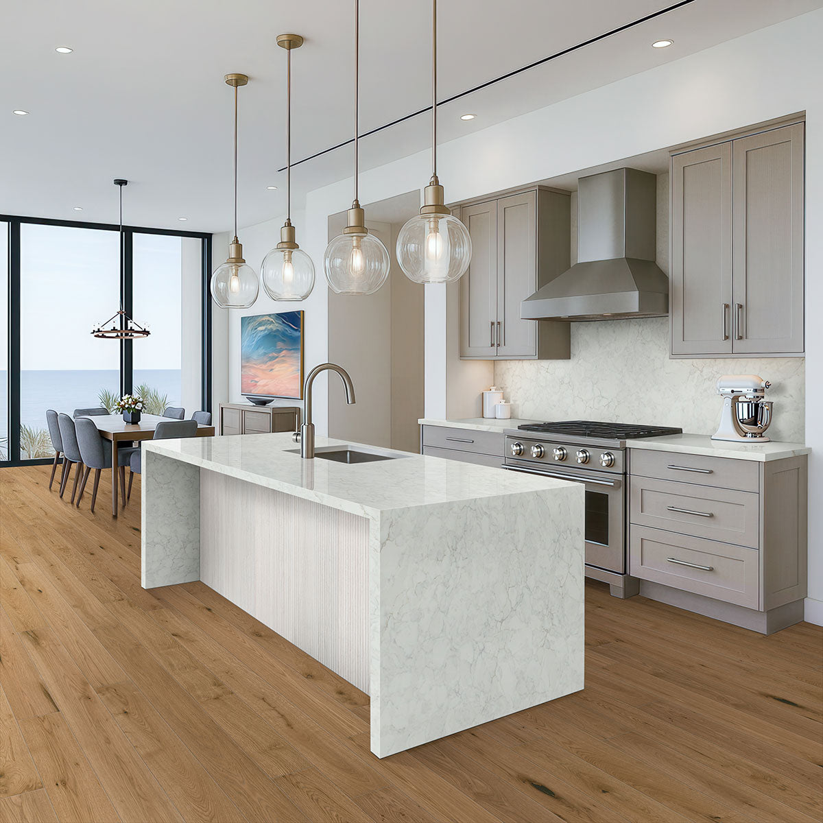 MSI Ladson Leander Oak Engineered Hardwood Flooring — surface detail in natural tonality