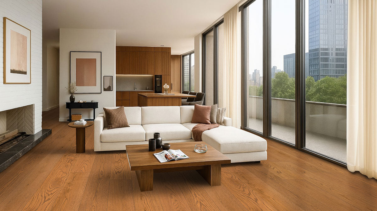 MSI Ladson Scarborough Buff Engineered Hardwood Flooring — surface detail in natural tonality