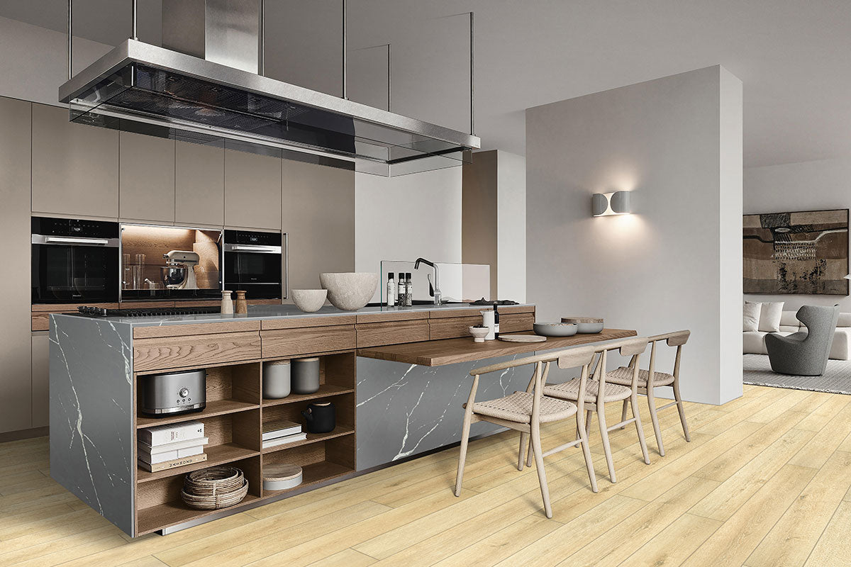 MSI Smithcliffs Lanston Oak Rigid Core Flooring — surface detail in natural tonality