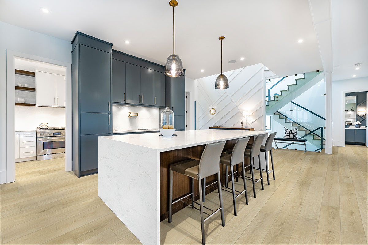 MSI Smithcliffs Lanston Oak Rigid Core Flooring — surface detail in natural tonality