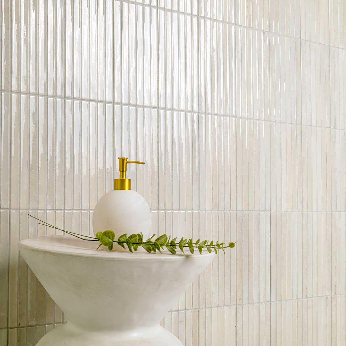 MSI Gems Latte Fluted Tile — surface detail in natural tonality