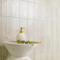 MSI Gems Latte Fluted Tile — surface detail in natural tonality