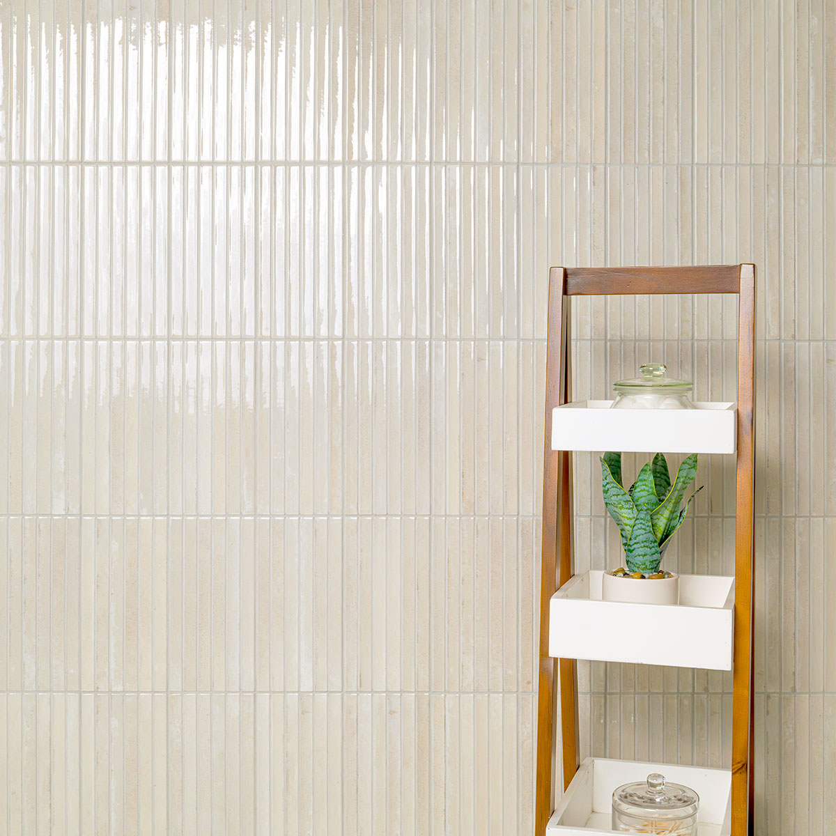 MSI Gems Latte Fluted Tile — surface detail in natural tonality