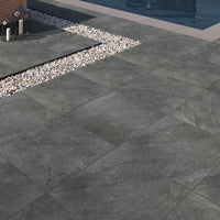 MSI Legions Midnight Montage Porcelain Paver — surface detail in natural tonality