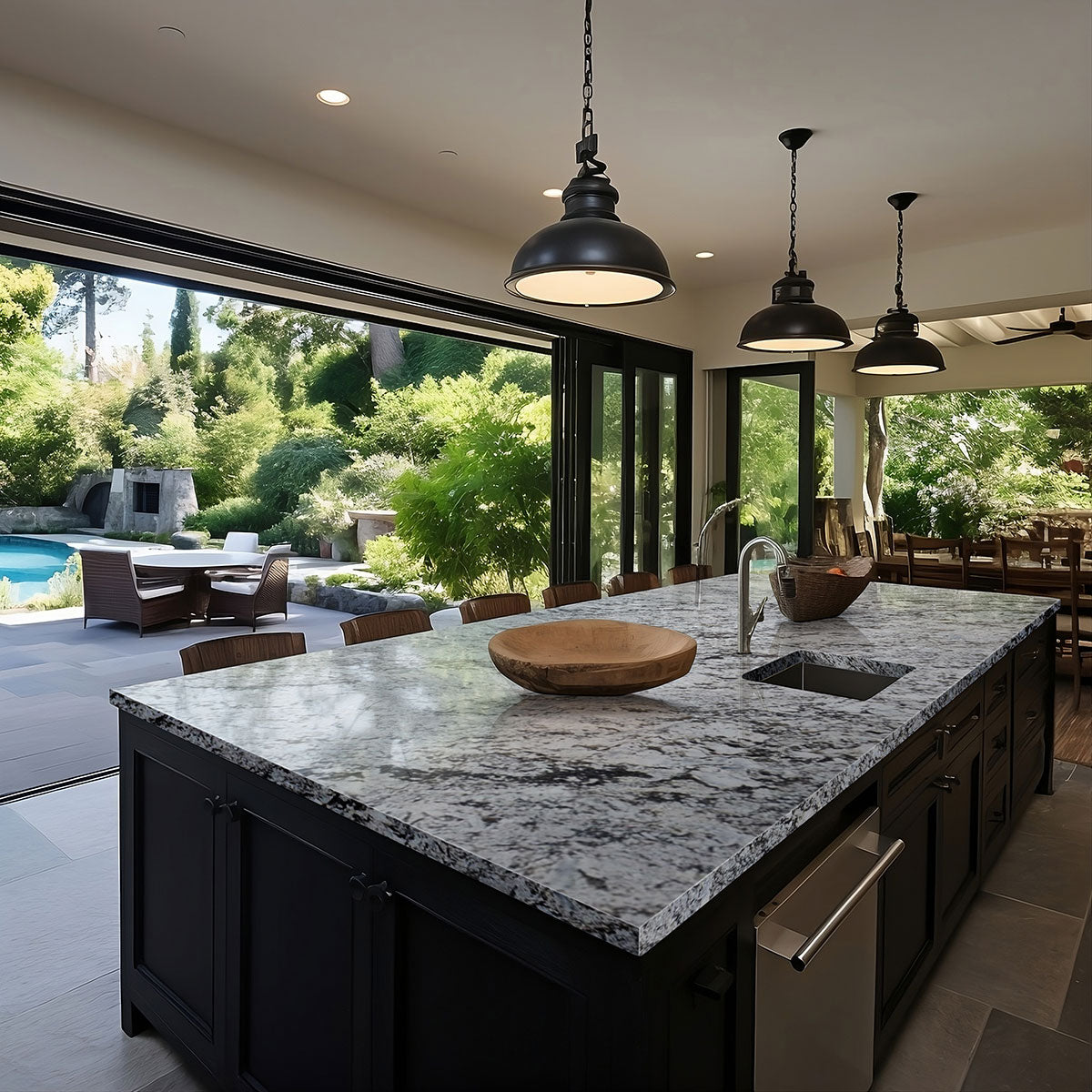 MSI Lennon — surface detail in natural tonality quarried slab for kitchen and counter install