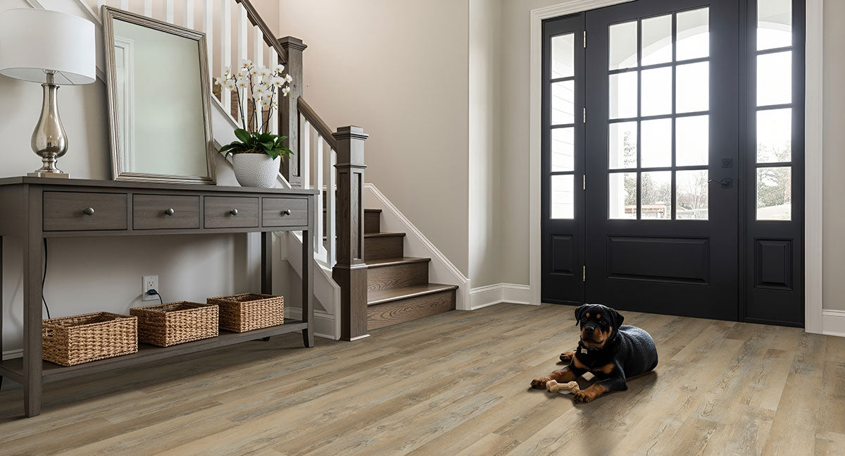 MSI Katavia Lime Washed Oak Luxury Vinyl Plank Flooring — surface detail in natural tonality