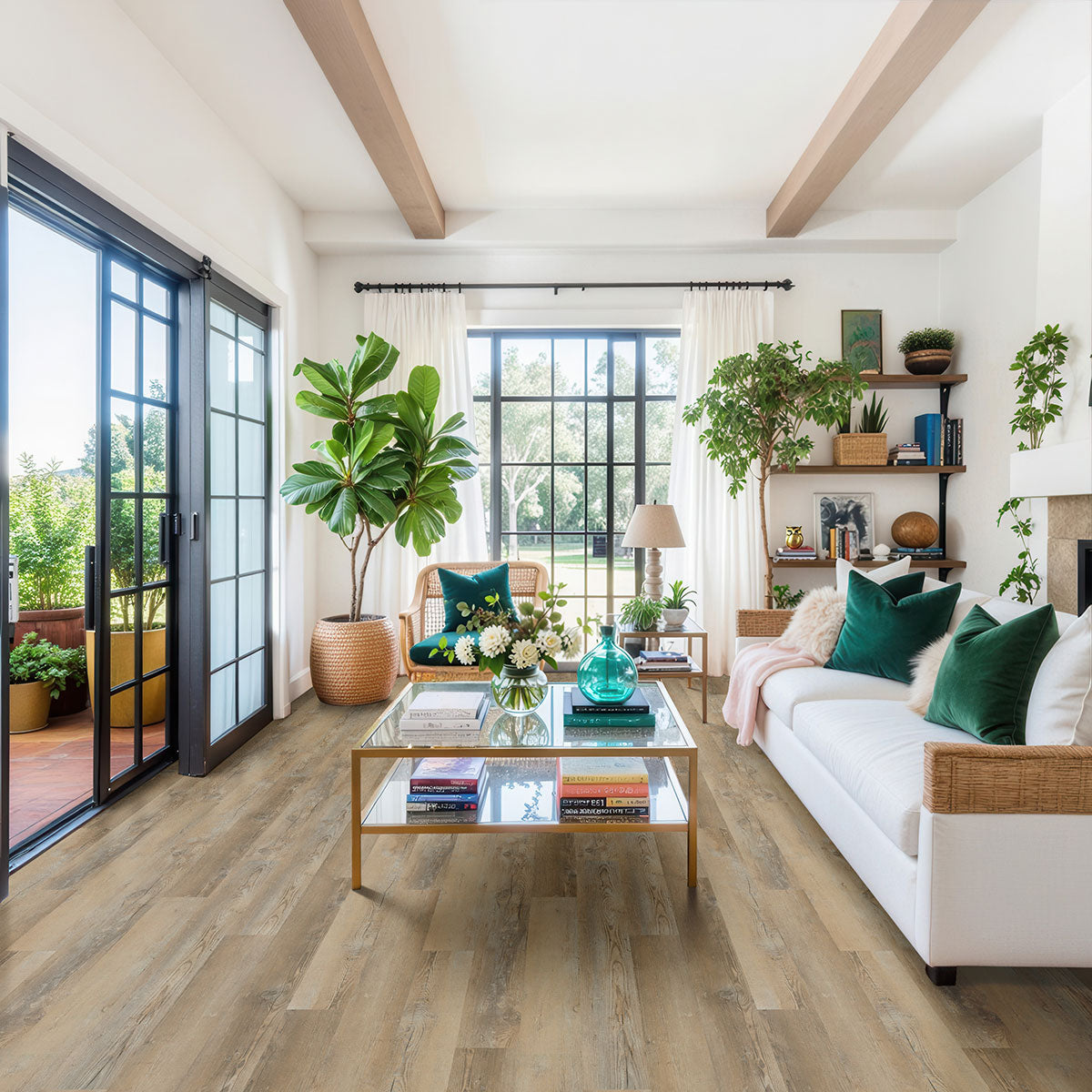 MSI Katavia Lime Washed Oak Luxury Vinyl Plank Flooring — surface detail in natural tonality