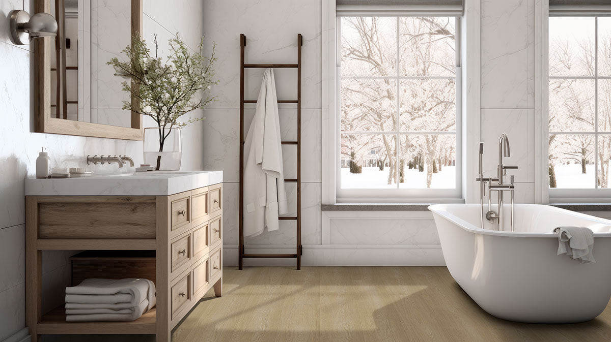 MSI Laurel Reserve Linen Loggia Luxury Vinyl Plank Flooring — surface detail in natural tonality