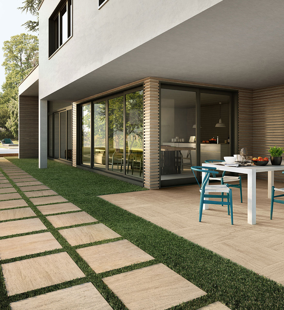 MSI Livingstyle Beige Porcelain Paver — surface detail in beige tonality