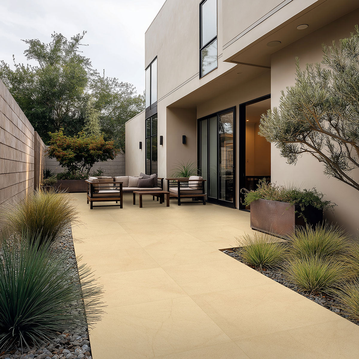 MSI Livingstyle Cream Porcelain Paver — surface detail in cream tonality