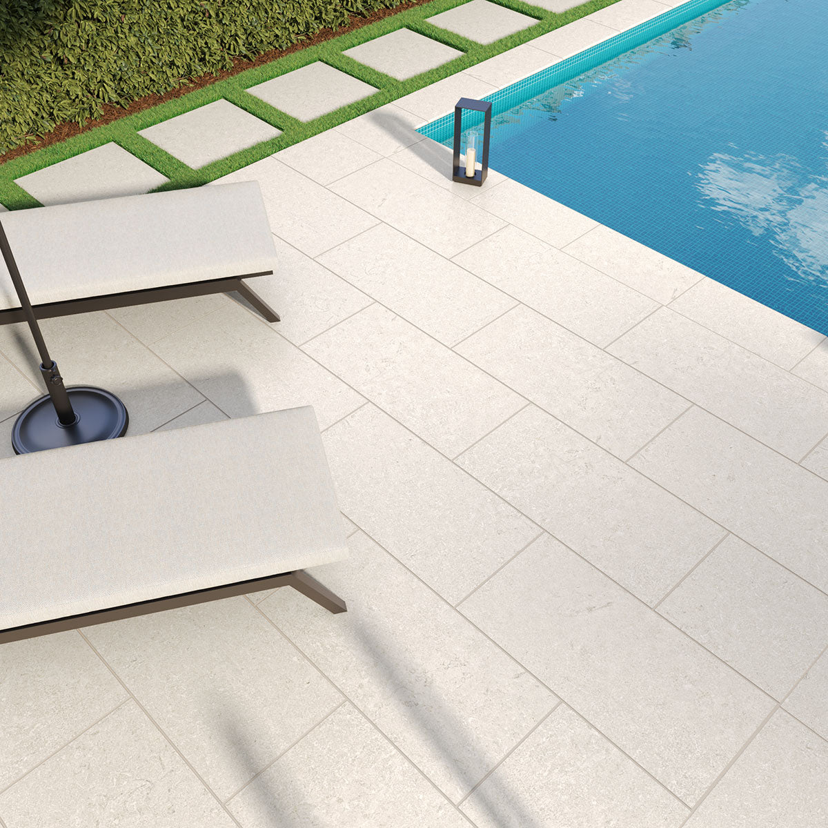 MSI Livingstyle Pearl Porcelain Paver — surface detail in pearl tonality