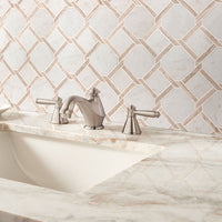 MSI Greecian White Marbella Lynx Polished Marble Tile — surface detail in white tonality