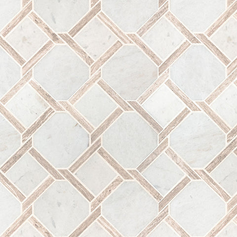 MSI Greecian White Marbella Lynx Polished Marble Tile