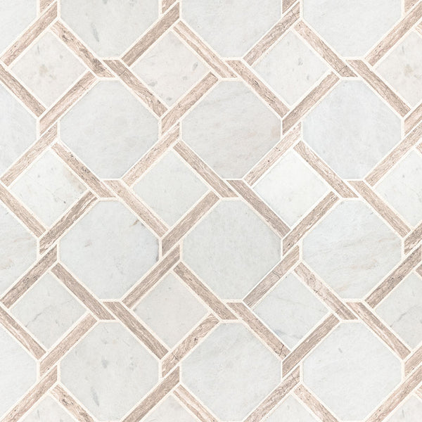 MSI Greecian White Marbella Lynx Polished Marble Tile